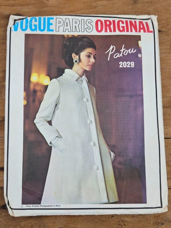 Vogue Other - VTG Vogue Paris Original Pattern Patou 2029 Uncut Size 14 Dress Coat